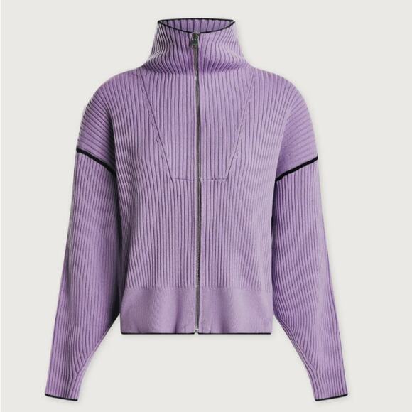 NWOT Varley Carmen Zip-Through Rib Knit Sweater Size XL - Picture 5 of 9